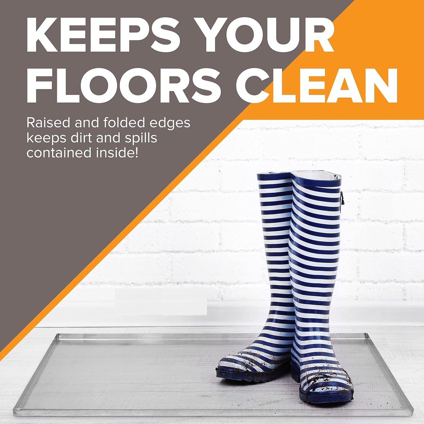 39.96" x 29.45" Metal Replacement Dog Crate Pan Chew Proof Crack Proof Pet Kennel Tray Central Dog Training Crate Pan Pet Supplies, Stainless Steel, 1" H