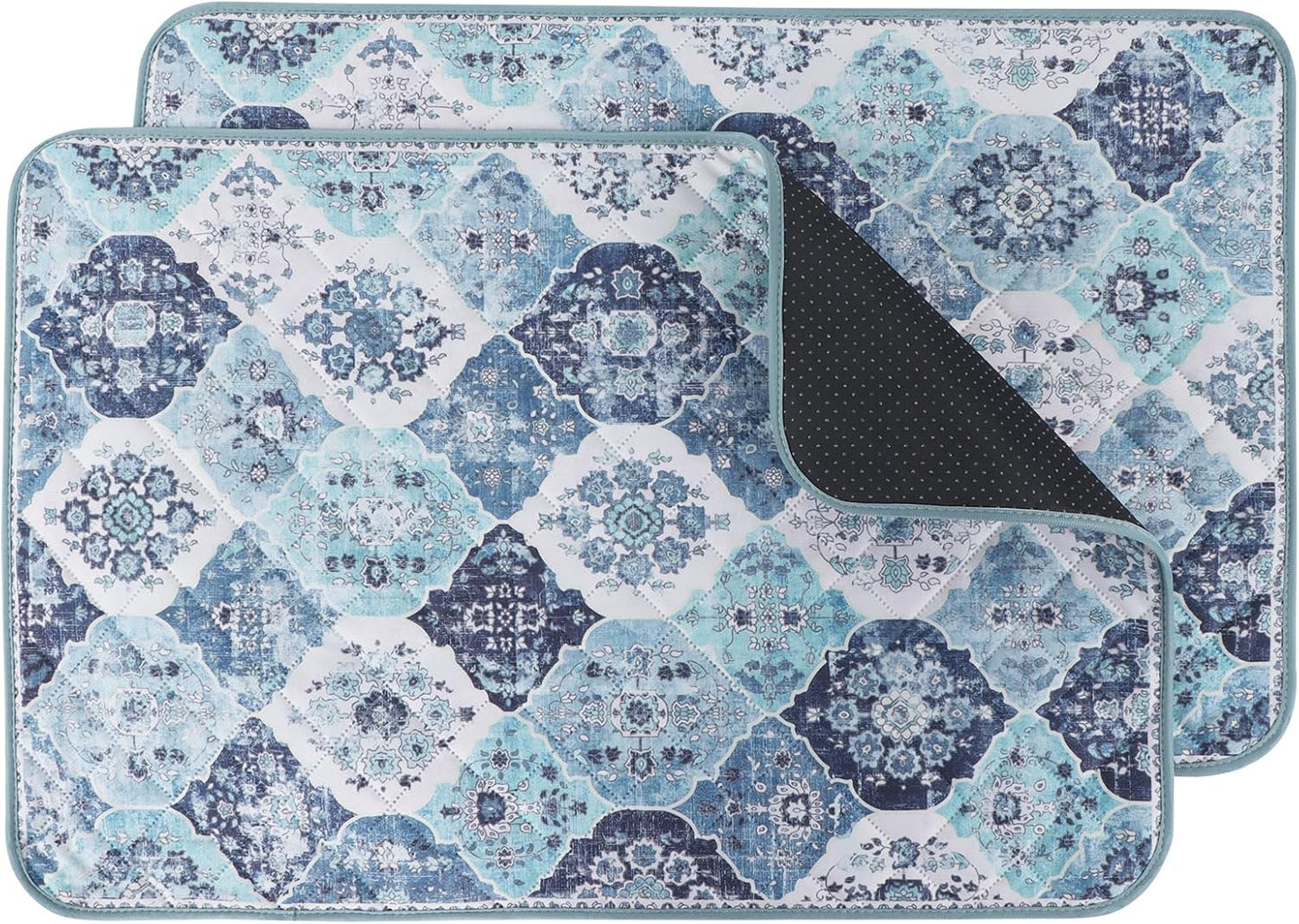 IEUUMLER Washable Pee Pads for Dogs, 2 Pack Reusable Pee Pads for Dogs Non-Slip Grip, Super Absorbent Waterproof Puppy Pads for Potty Training, Playpen, Crate, Whelping Box EU011 (Blue,41" x 41")