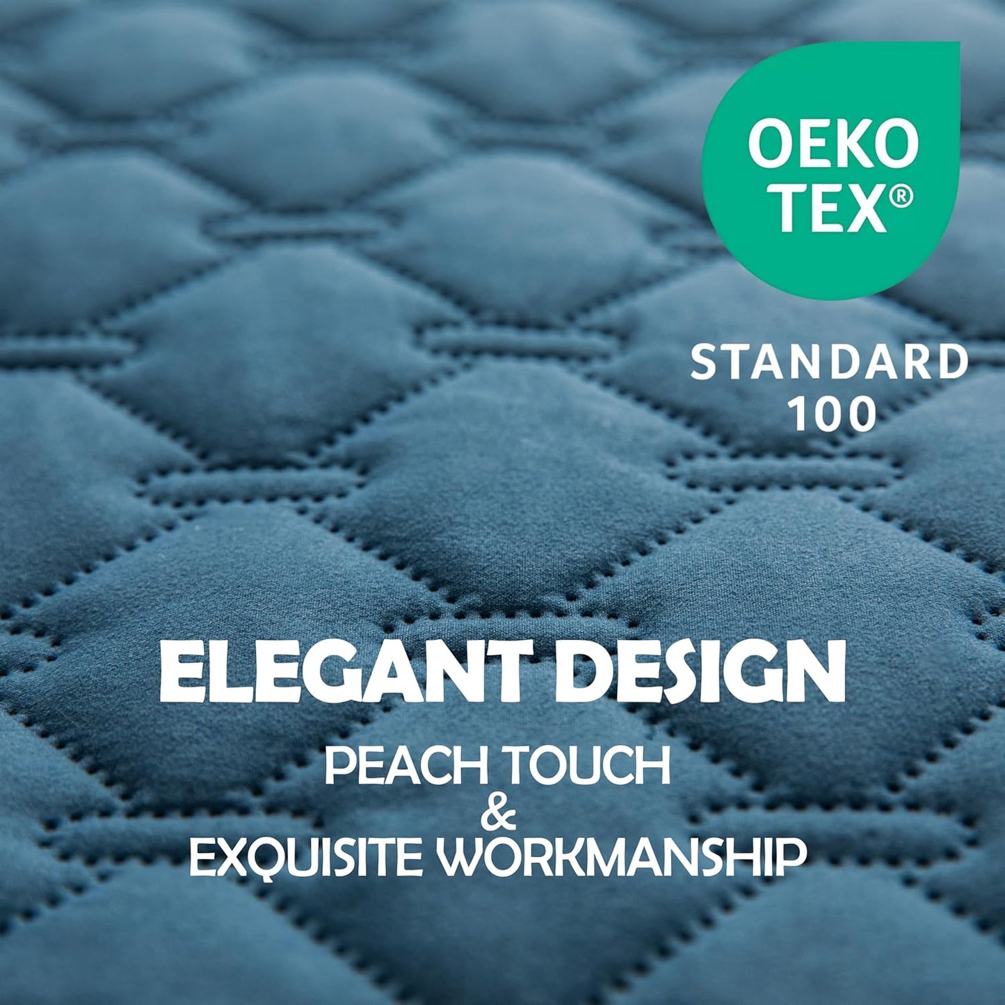 gogobunny 100% Double-Sided Waterproof Dog Bed Cover Pet Blanket Sofa Couch Furniture Protector for Puppy Large Dog Cat, Reversible (82x82 Inch (Pack of 1), Dark Blue/Light Blue)