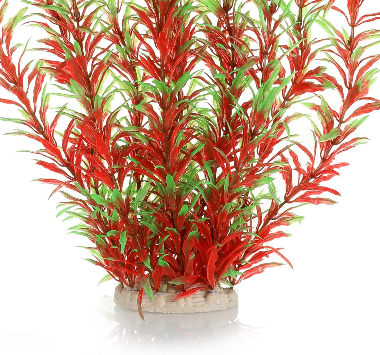 JIHAQUA Aquarium Decor Plastic Plants Extra Large 21 Inches Artificial Fish Tank Plants Tall Fish Tank Decorations (Wine 2pcs)