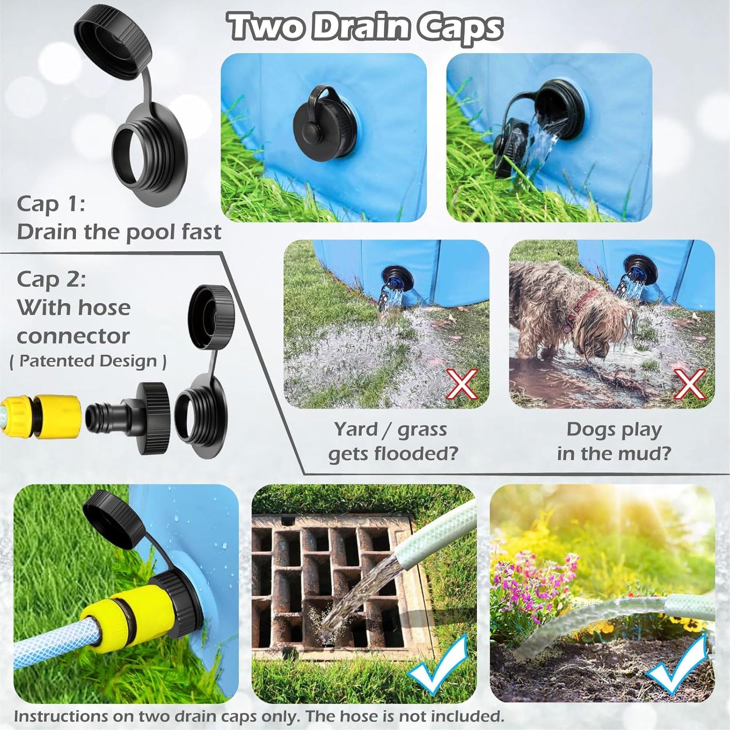 Jasonwell Foldable Dog Pet Bath Pool Collapsible Dog Pet Pool Bathing Tub Kiddie Pool Doggie Wading Pool for Puppy Small Medium Large Dogs Cats and Kids 39.5" Blue