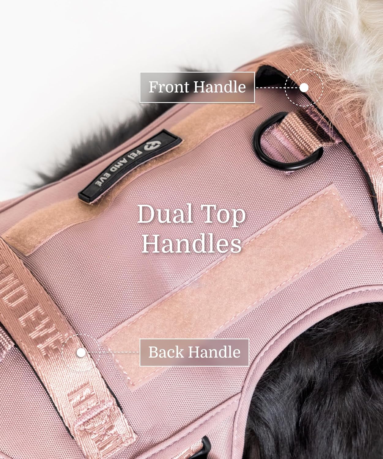 2025 New Edition, Fei & Eve MagEase Dog Harness - 3-Second Magnetic Buckles | 3-Point No-Pull Control | Heavy-Duty 900D Nylon | Dual Safety Handles | Breathable Mesh | Adjustable Fit | Large, Pink