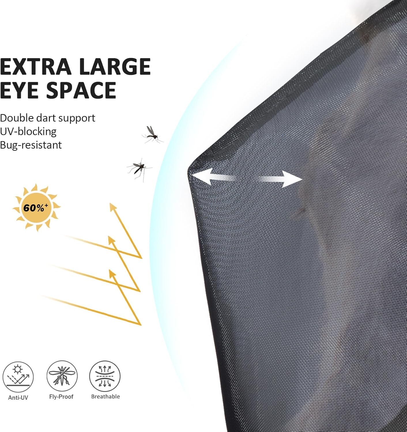 Horse Fly Mask Large Space Breathable UV Protection Equine Mask with Reflective Features on Ears Hunter Green M