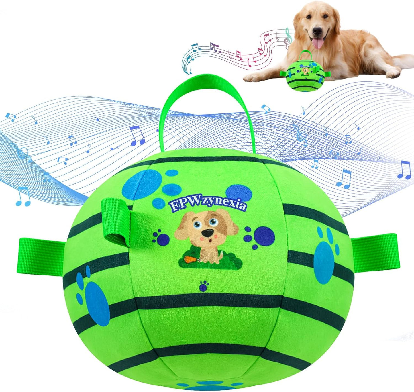 Interactive Dog Toys,Remote Control Dog Balls with Jumping, Rolling & Moving Functions - Includes a Vibrating Dog Ball and Durable Chew Fabric for Safe Play (7.1")