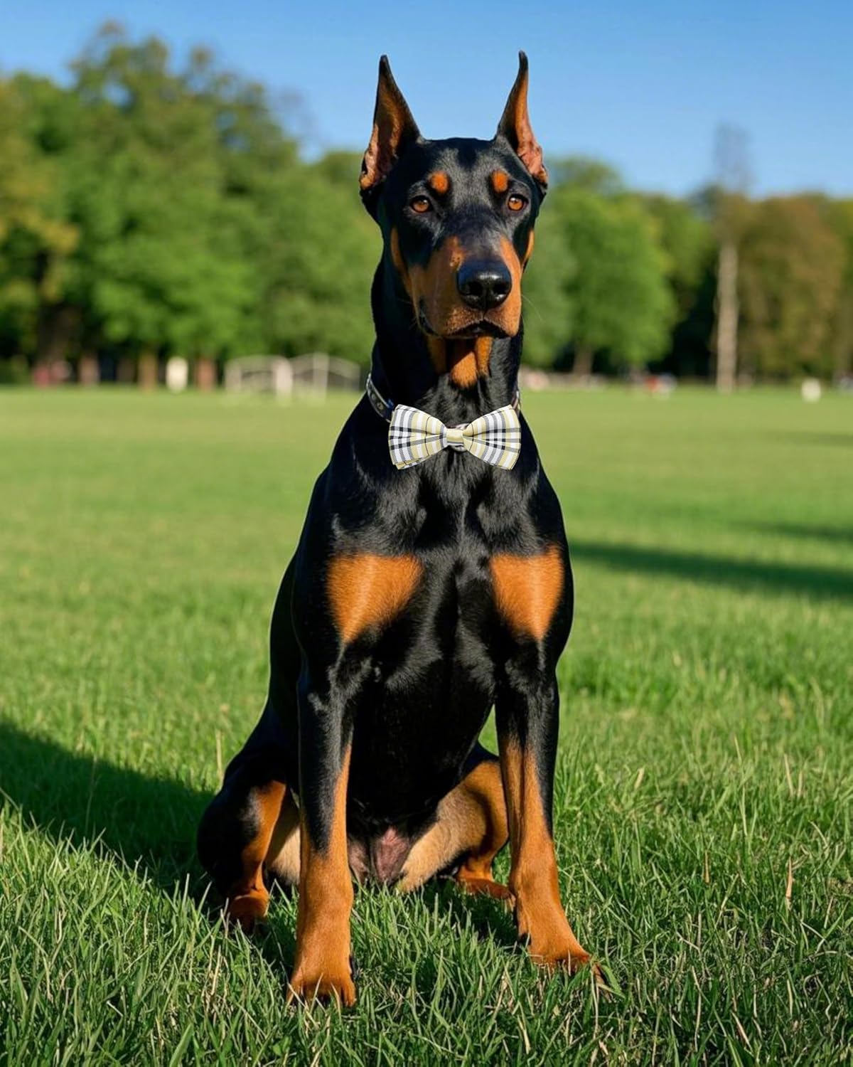 PET SHOW 5 Pack Pet Big Dogs Collar Embellishment Attachment Bow Ties for Medium Large Dogs Collar Charms Accessories Slides Bowties for Birthday Wedding Parties Assorted B Styles