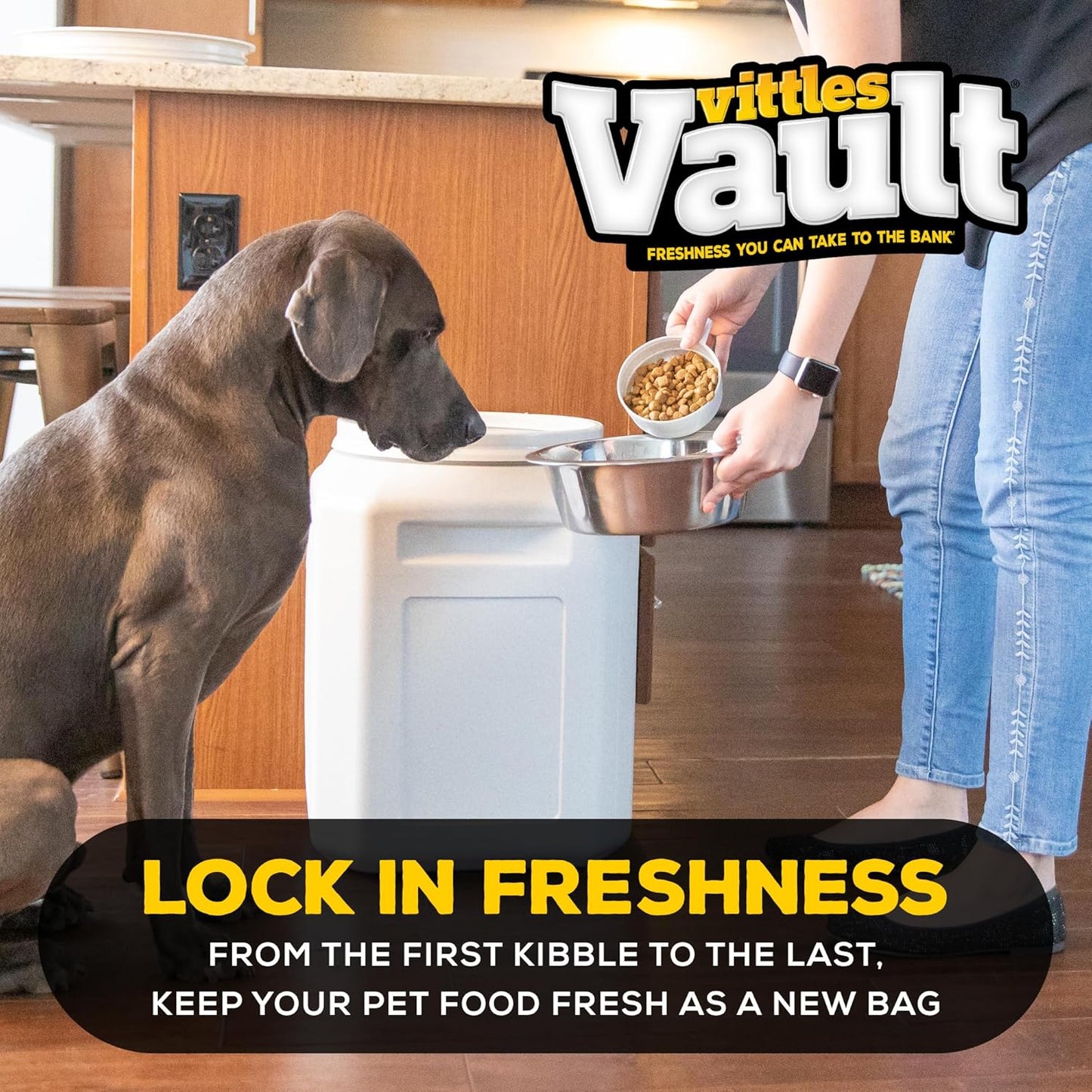 Gamma2 Vittles Vault Pet Food Storage Containers - Sealed Dog and Cat Food Storage Container, Fits up to 50lbs, Made in the USA - [14"L x 20"H]