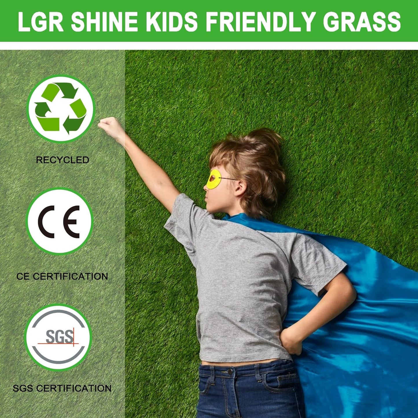 Artificial Grass Turf for Dogs 5 ft x 10 ft,1.38 inch Extra Large Fake Grass Pee Pad for Puppy Potty Training，Faux pet Grass Rug for Indoor/Outdoor Patio,Turf Grass Mat for Dogs Potty.