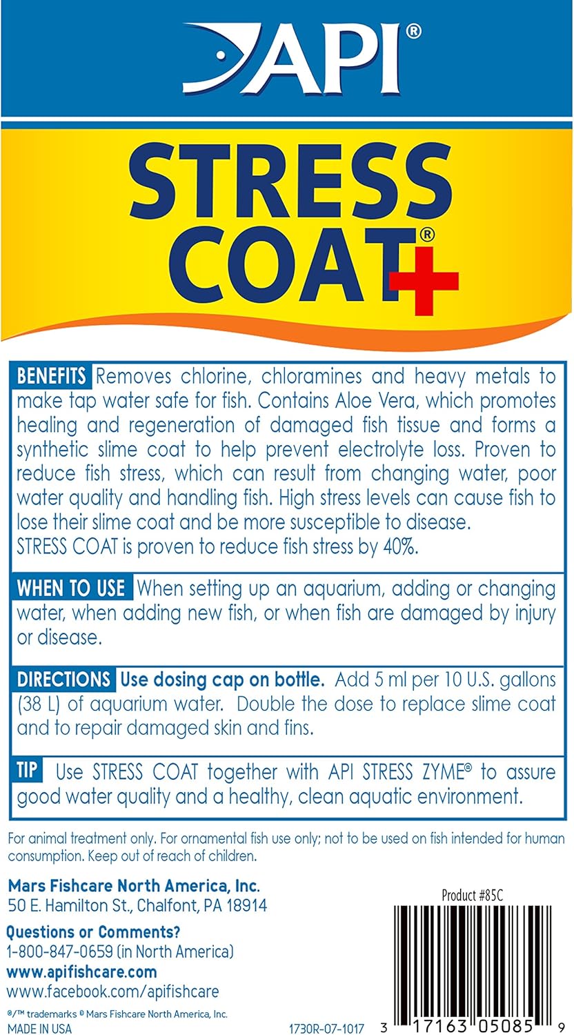 API Aquarium Starter Bundle Pack: One (1) API Quick Start 16 oz., one (1) API Stress Coat 16 oz., one (1) API Aquarium Salt 16 oz.