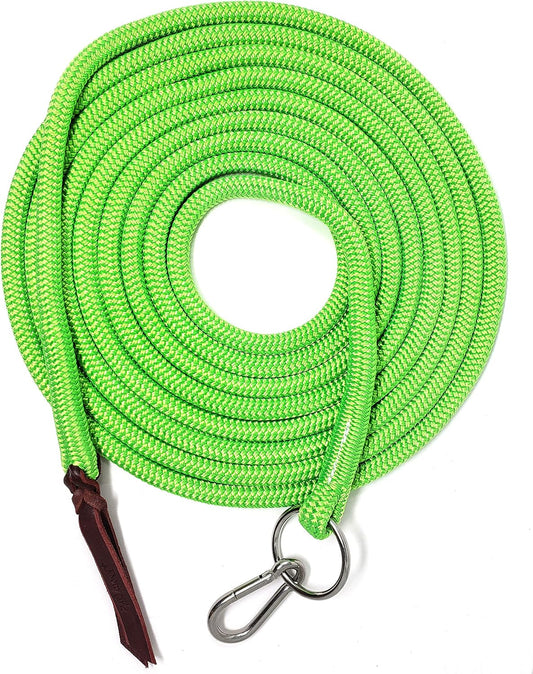 22' Long Line with SS O Ring and Carabiner (Neon Green)